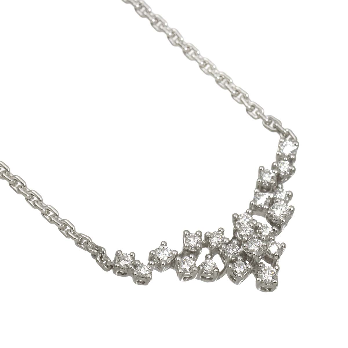 Mimosa Diamond Necklace 18K White Gold 750