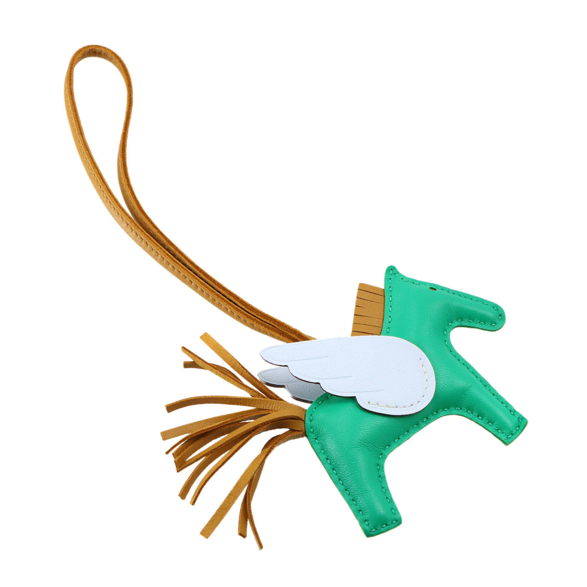 Rodeo Pegasus PM Bag Charm Agneau Milo Menthe Sesame Bleu Brumu