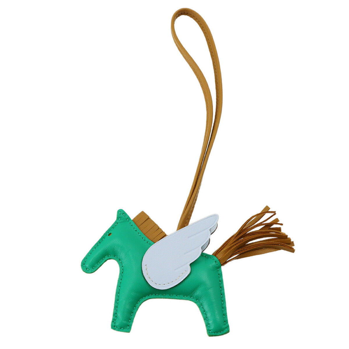 Rodeo Pegasus PM Bag Charm Agneau Milo Menthe Sesame Bleu Brumu