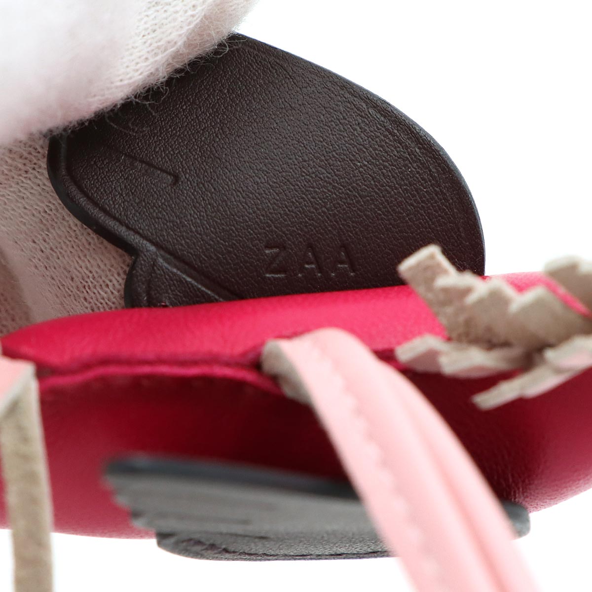 Rodeo Pegasus PM Bag Charm Agneau Milo Veau Swift Framboise