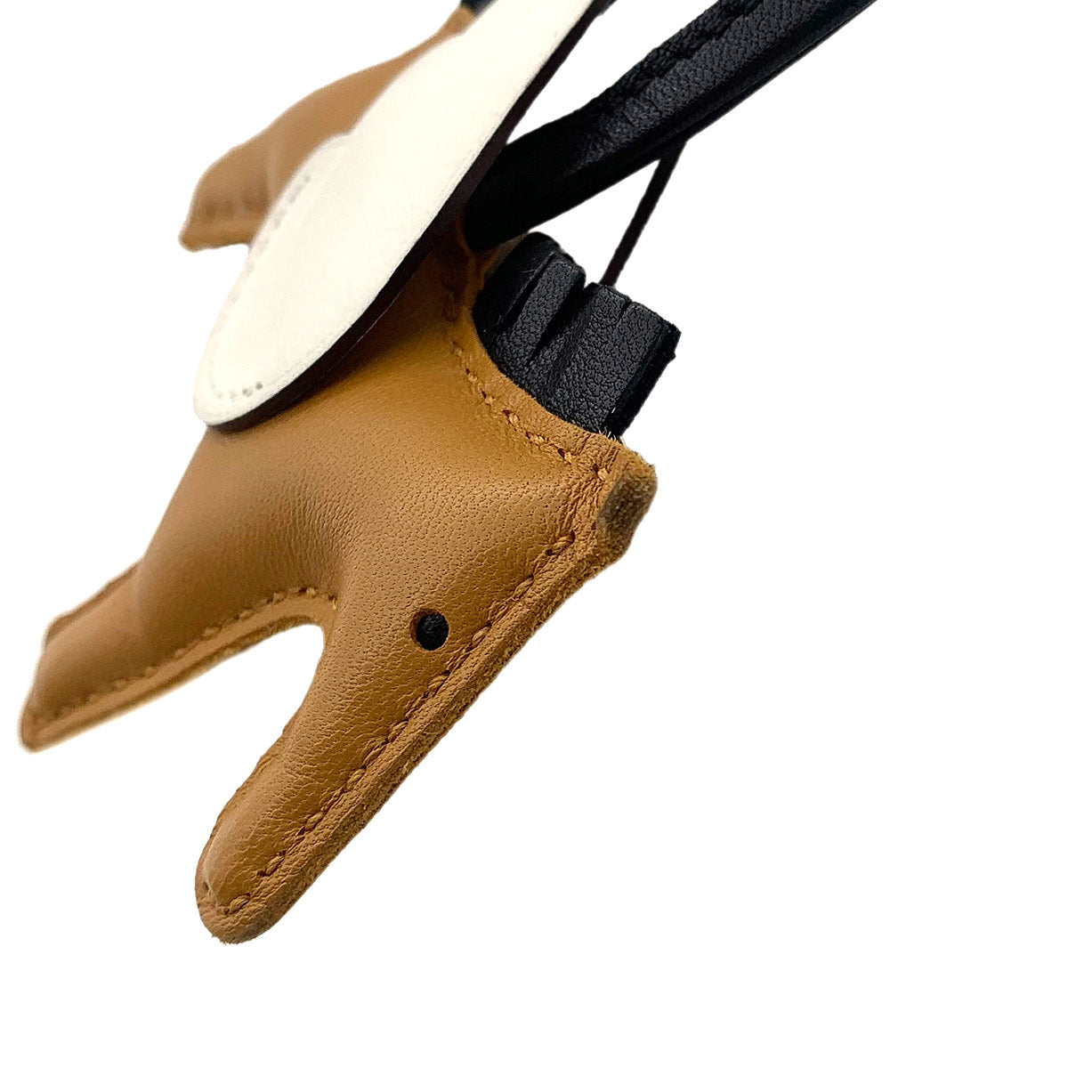 Rodeo Pegasus PM Bag Charm Agneau Milo Sesame Black Nata