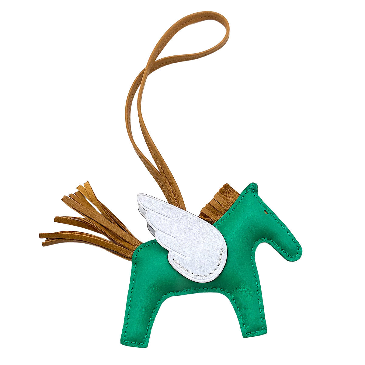 Rodeo Pegasus PM Bag Charm Agneau Milo Menthe Sesame Bleu Brumu