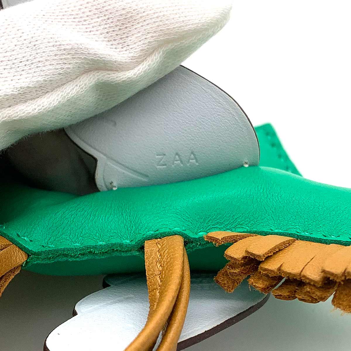 Rodeo Pegasus PM Bag Charm Agneau Milo Menthe Sesame Bleu Brumu