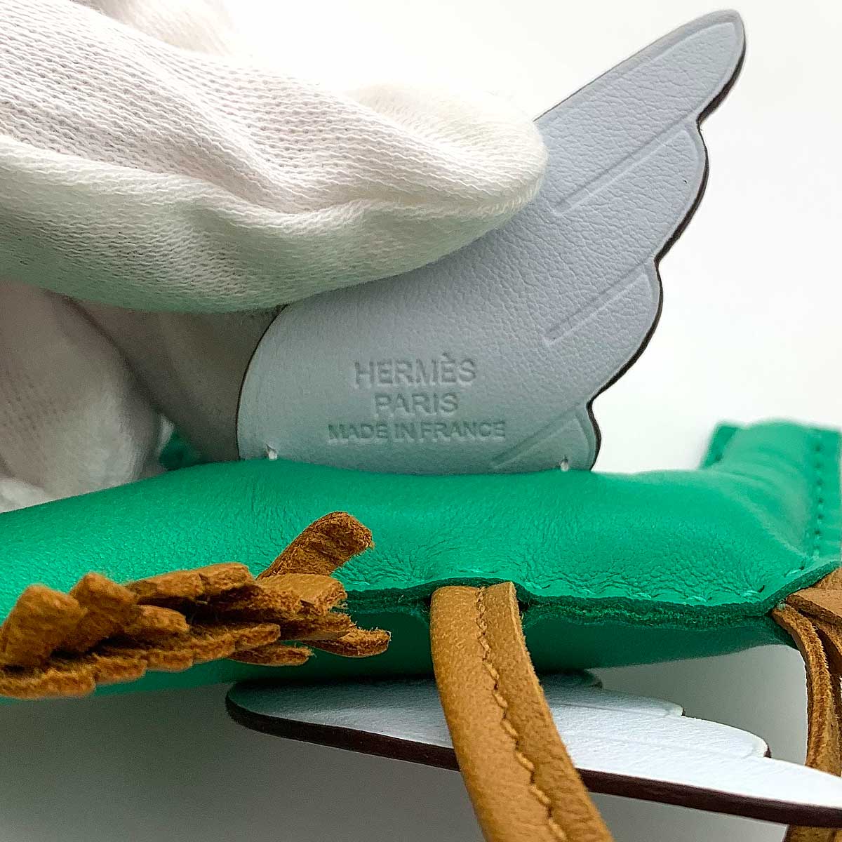 Rodeo Pegasus PM Bag Charm Agneau Milo Menthe Sesame Bleu Brumu