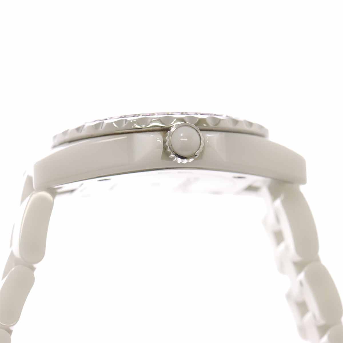 J12 H3243 Pink Sapphire Bezel 8P Diamond White Shell Dial