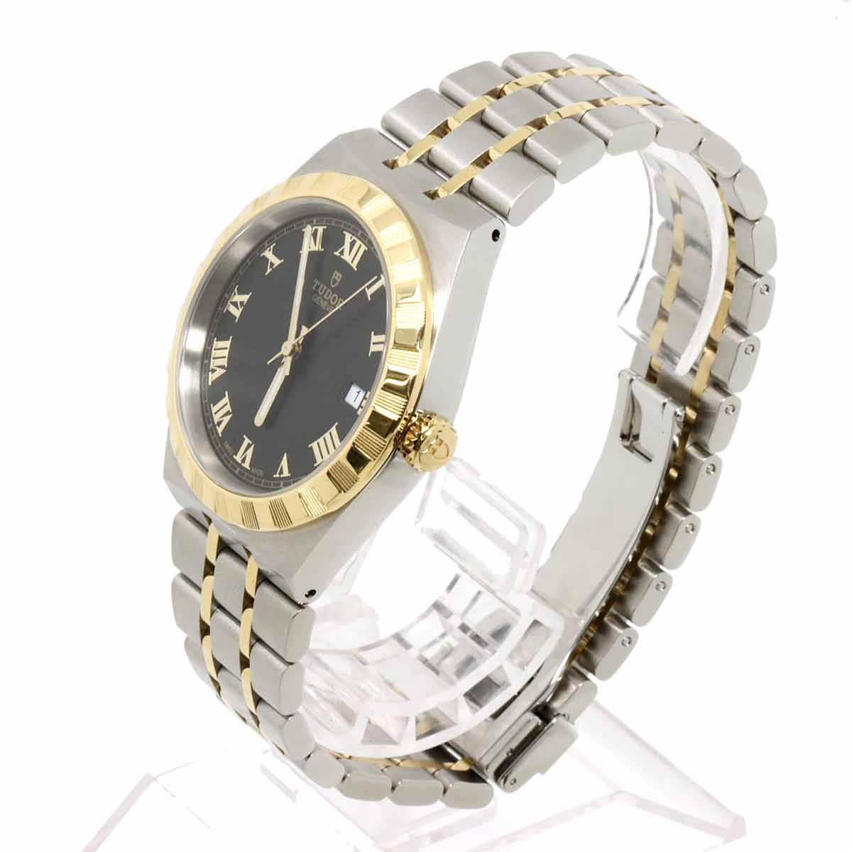 Royal 28503 YG Automatic Date Black Dial Mens Watch