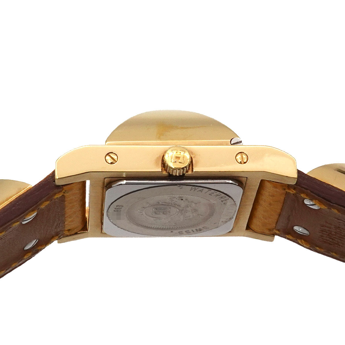Medor Vintage pyramid Gold studs Quartz White Dial Ladies