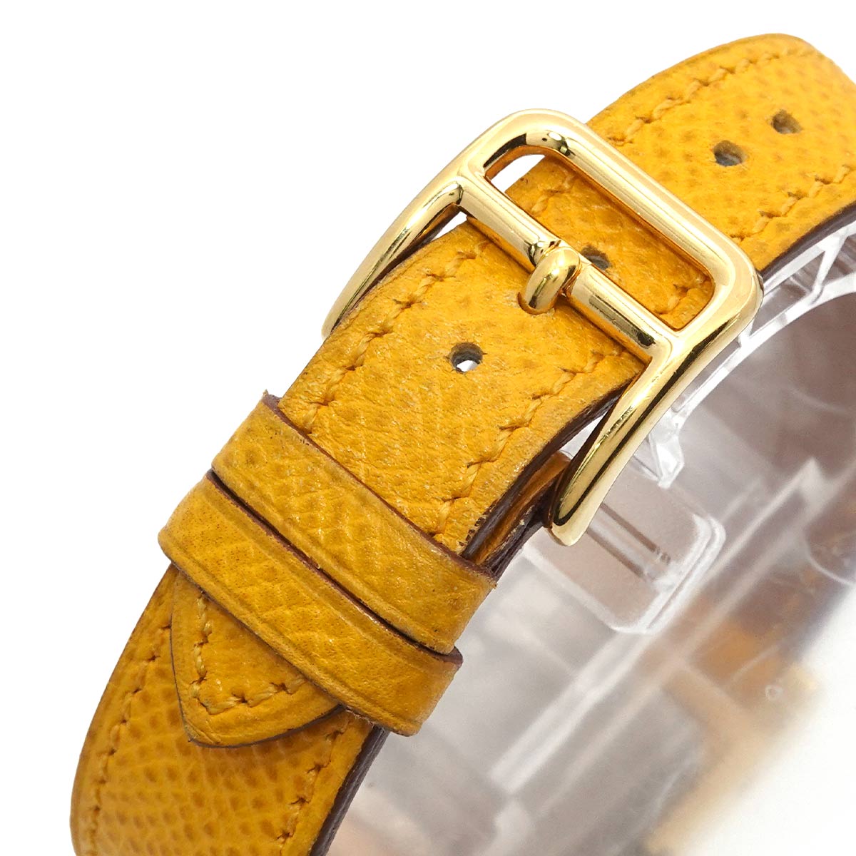 Medor Vintage pyramid Gold studs Quartz White Dial Ladies