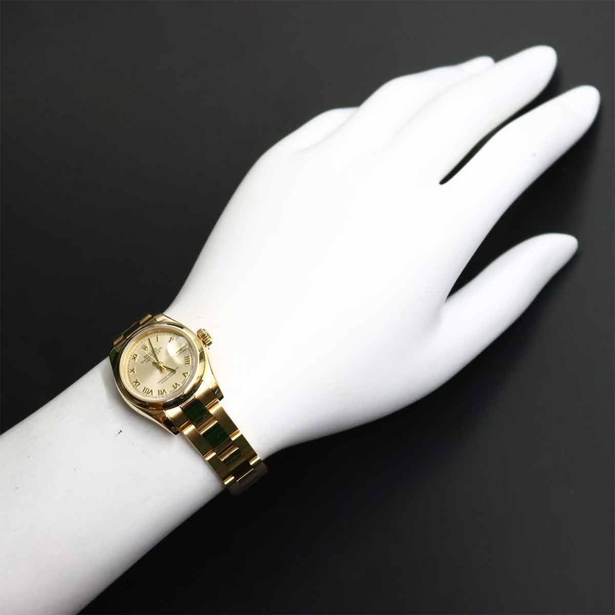 Datejust 179168 Serial K 750 YG Gold Dial Ladies Watch