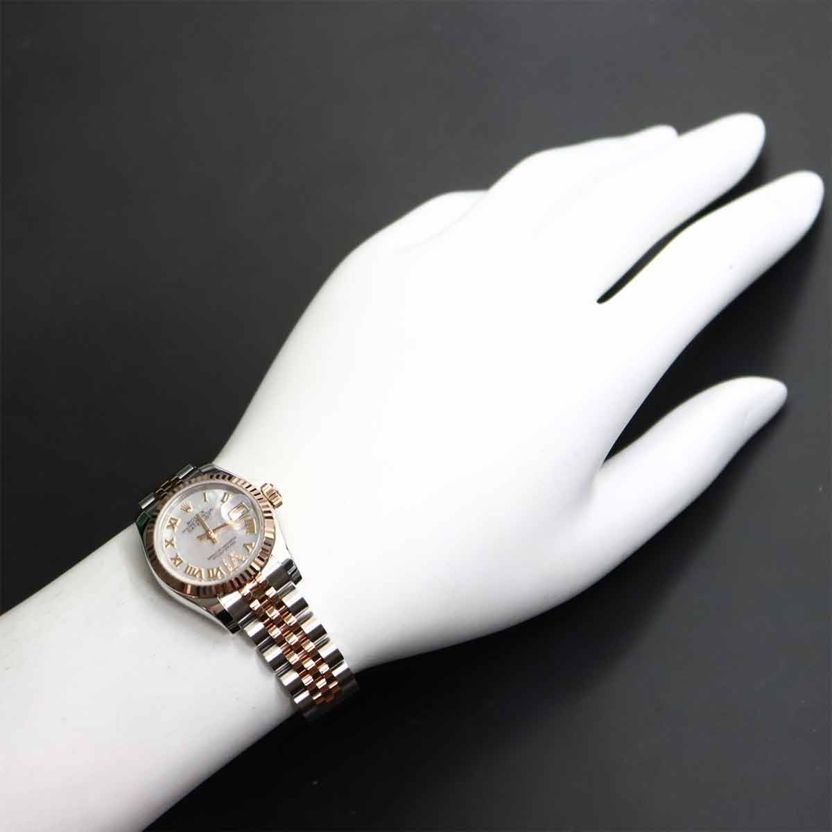 Datejust 179171NR Two Tones 750 PG Automatic White Shell