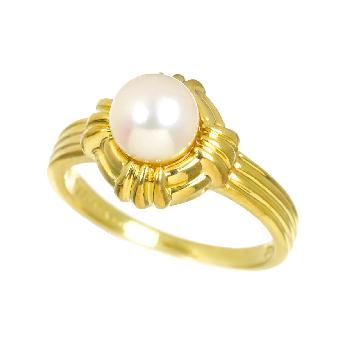 Akoya Pearl Ring 18K YG 750 Size5-5.25(US)