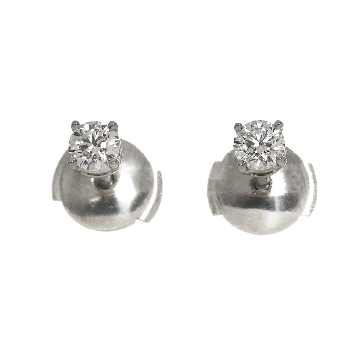 Diamond 0.18ctx2 G/VVS1/3EX Earrings Pierced Pt