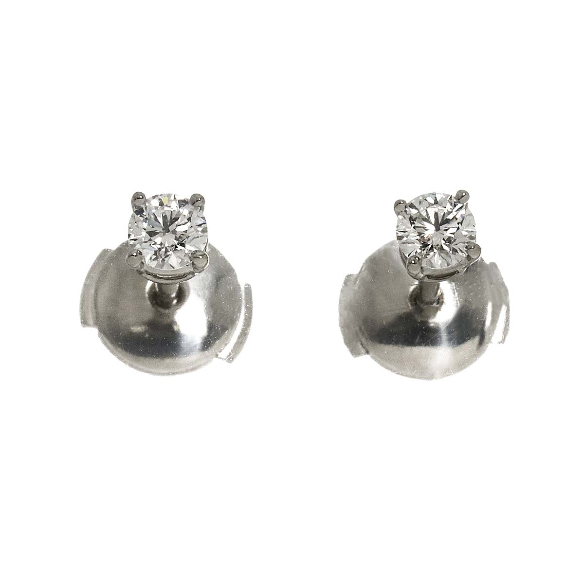 Diamond 0.18ctx2 G/VVS1/3EX Earrings Pierced Pt