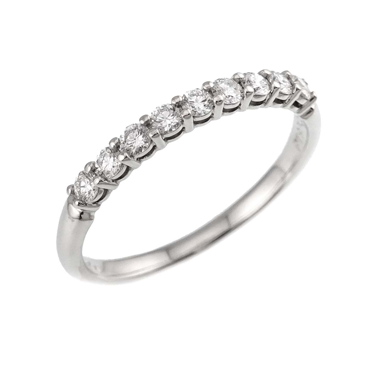 Forever Half Diamond Ring Platinum size6.5-6.75(US)
