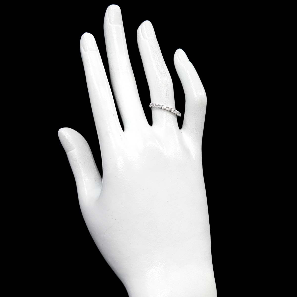 Forever Half Diamond Ring Platinum size6.5-6.75(US)