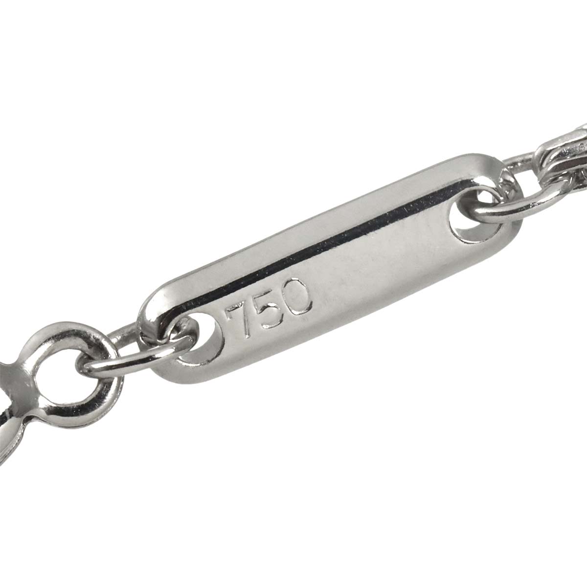 Happy Spirit Heart Diamond Necklace 18K White Gold 750