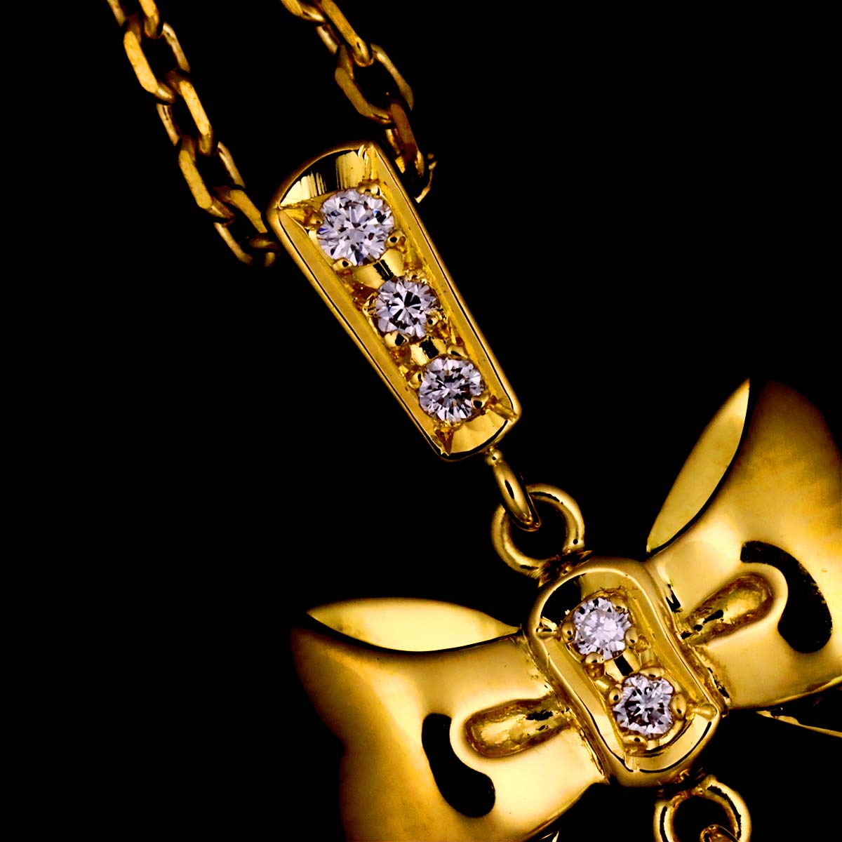 Baroque Pearl Diamond 0.04ct Necklace 18K YG 750