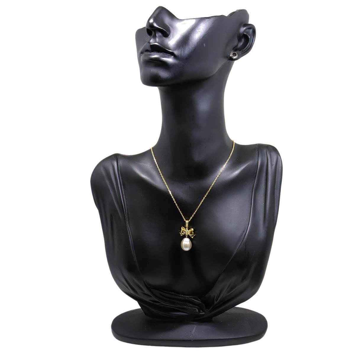 Baroque Pearl Diamond 0.04ct Necklace 18K YG 750