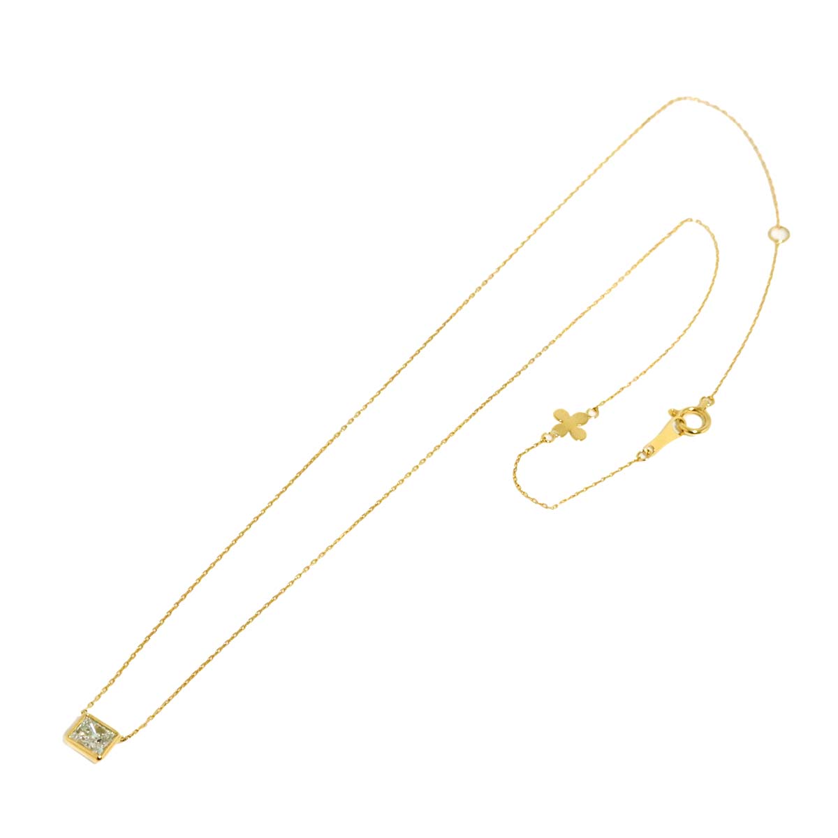 Diamond 0.375ct Necklace 18K YG Yellow Gold 750