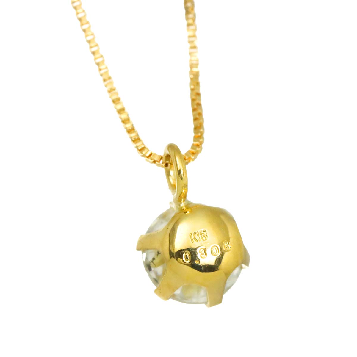 Diamond 0.306ct F/SI2 Necklace 18K YG Yellow Gold 750