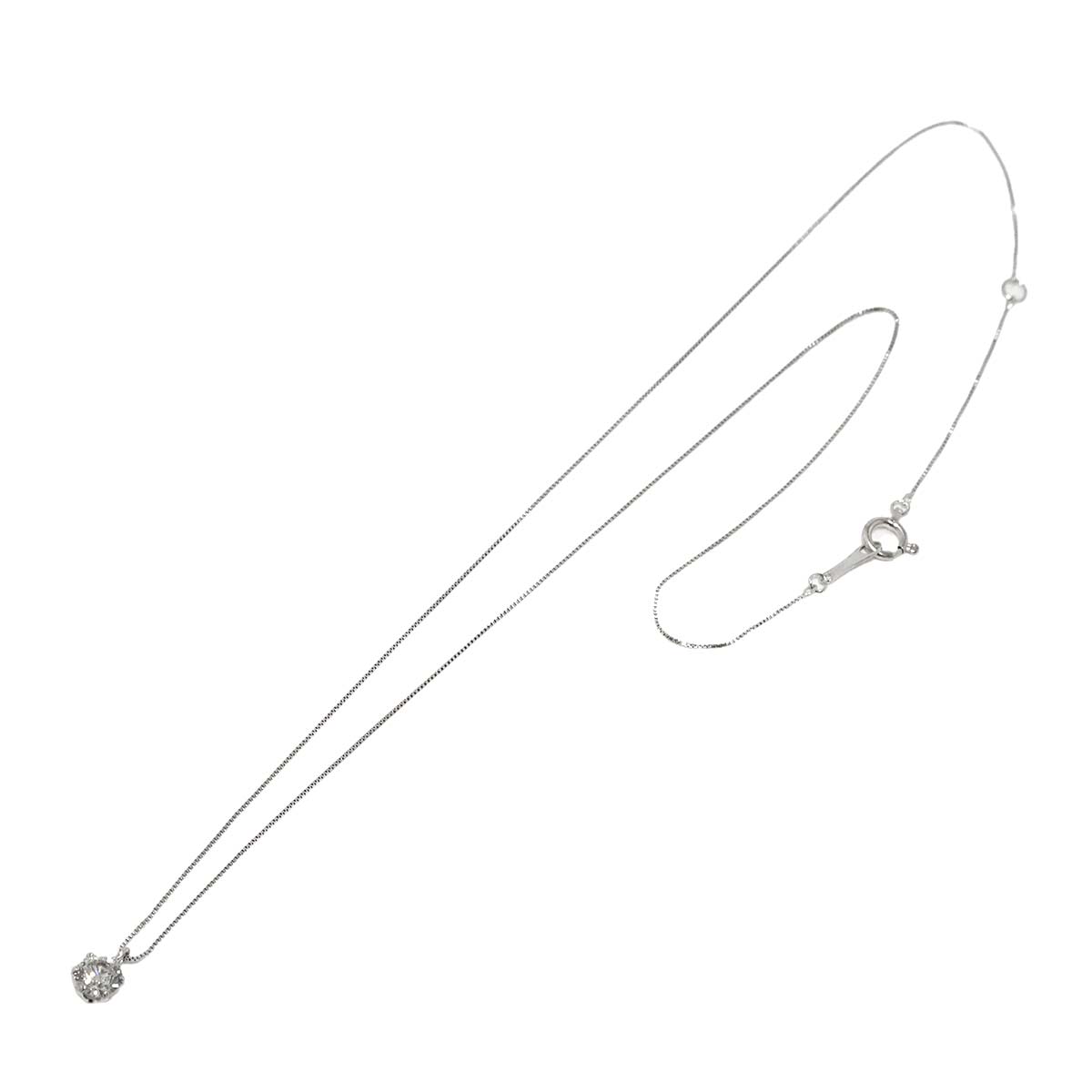 Diamond 0.373ct D/SI2 Necklace 18K K18 WG