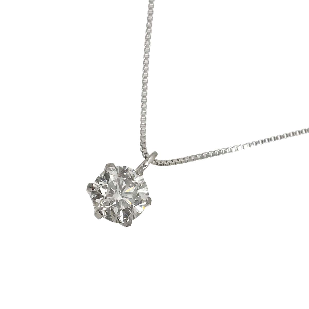 Diamond 0.373ct D/SI2 Necklace 18K K18 WG