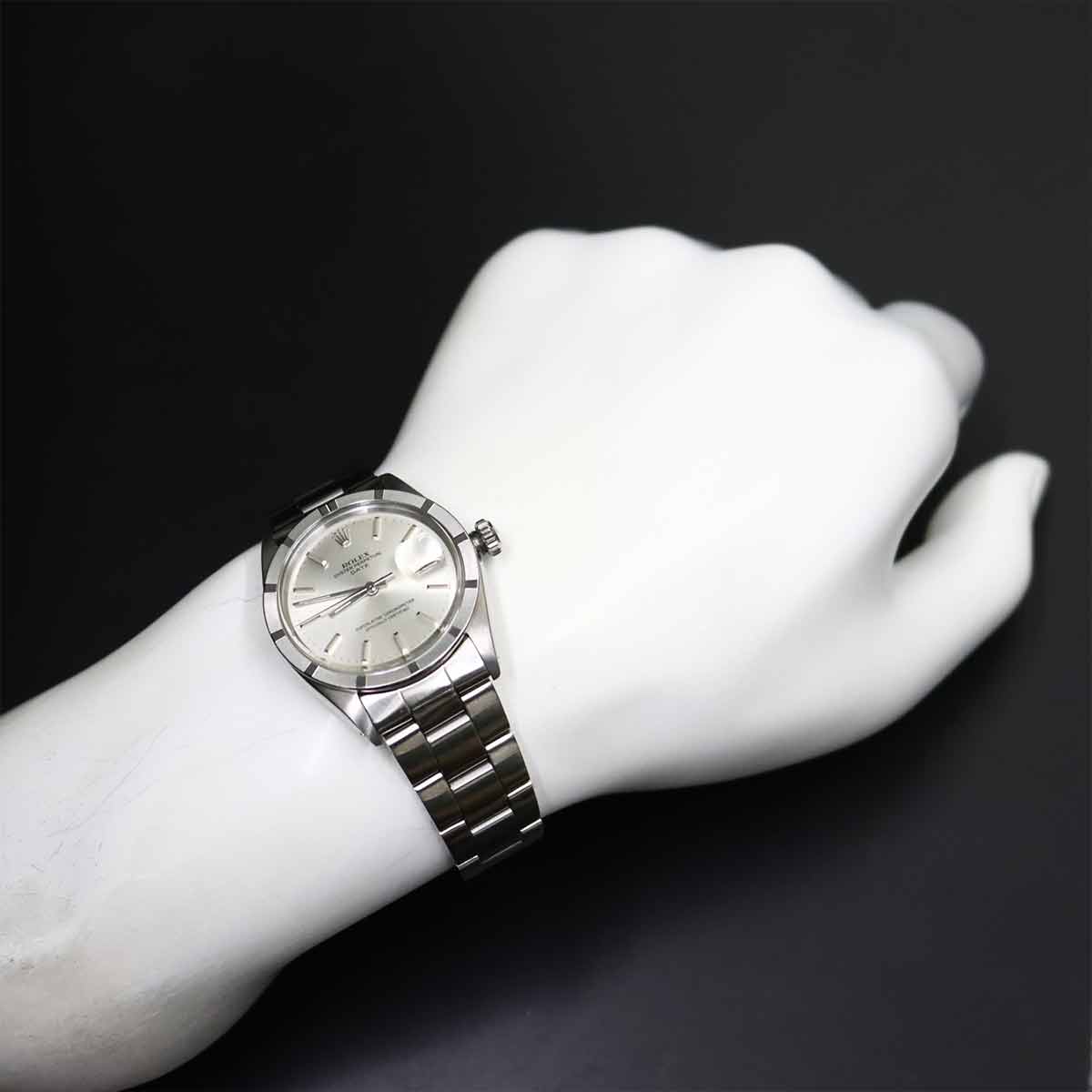 Oyster Perpetual Date 1501 Serial 2 Silver Dial Mens Watch