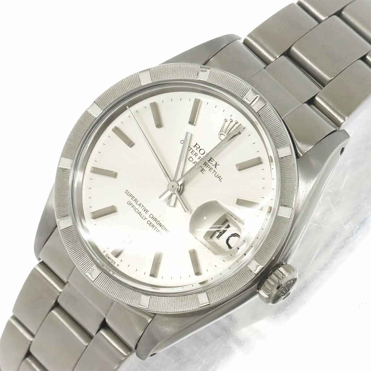 Oyster Perpetual Date 1501 Serial 2 Silver Dial Mens Watch