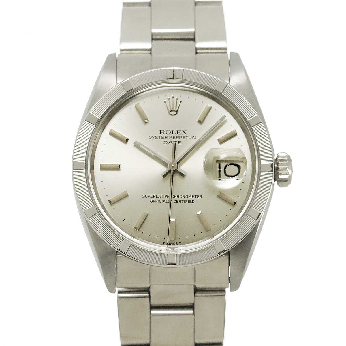 Oyster Perpetual Date 1501 Serial 2 Silver Dial Mens Watch