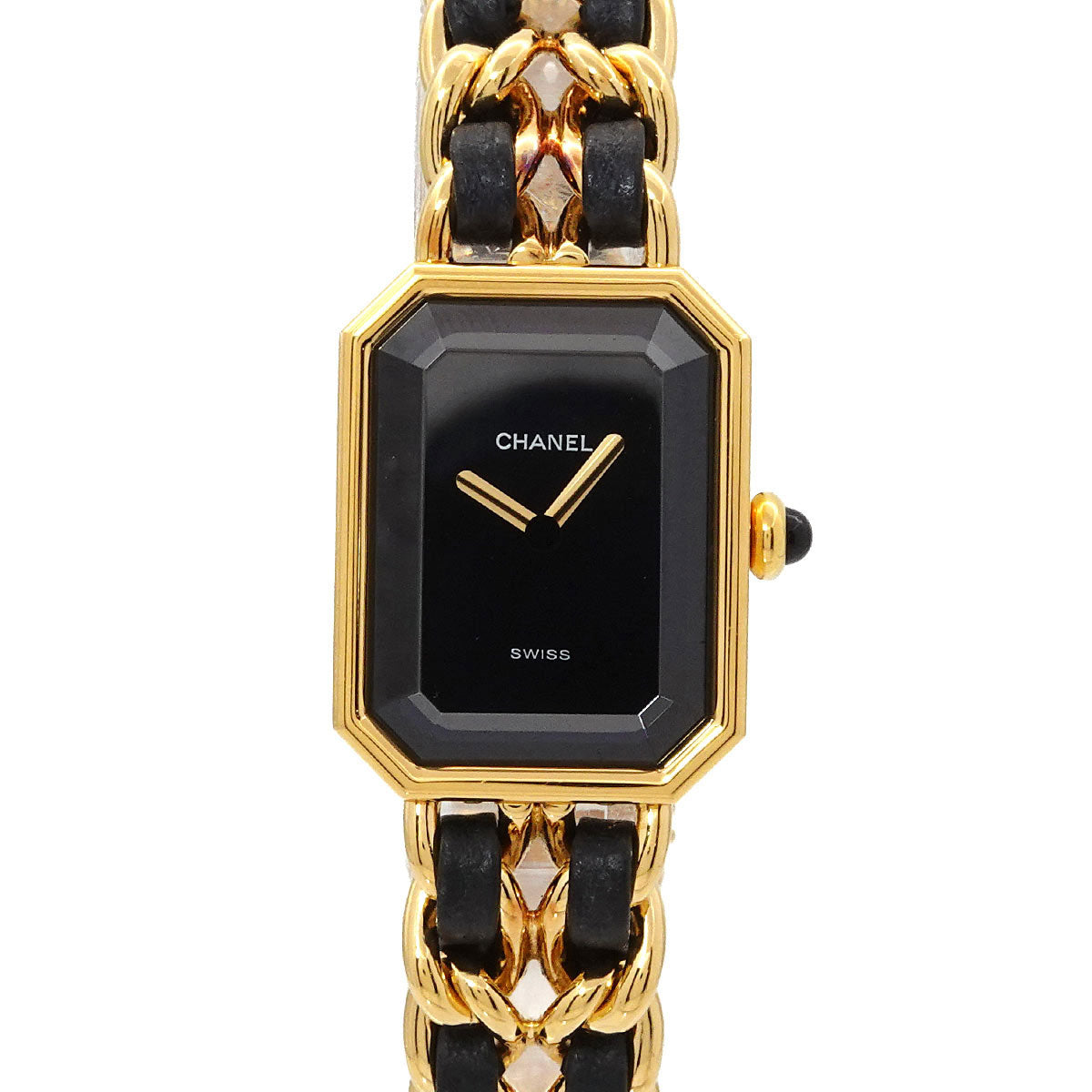 Premiere Size L H0001 Vintage Quartz Black Dial Ladies Watch