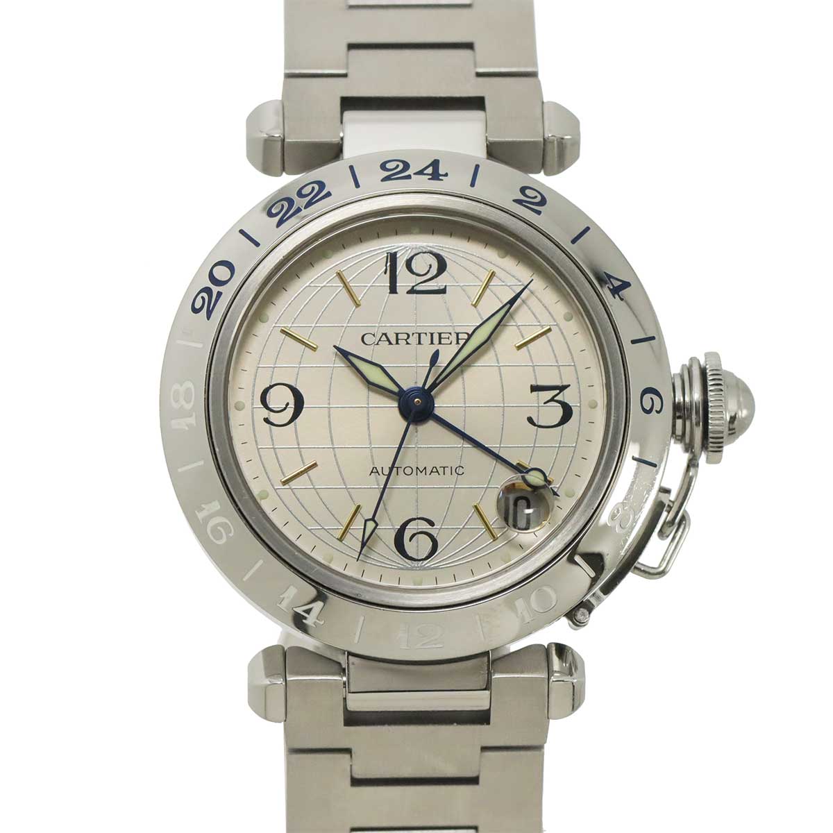 PashaC Meridian GMT W31029M7 Automatic Silver Dial Boys