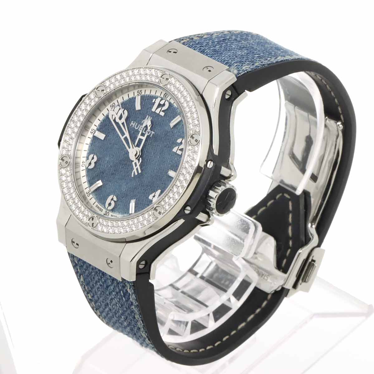 Big Bang 361 SX 2710 NR 1104 JEANS Quartz Diamond bezel Ladies