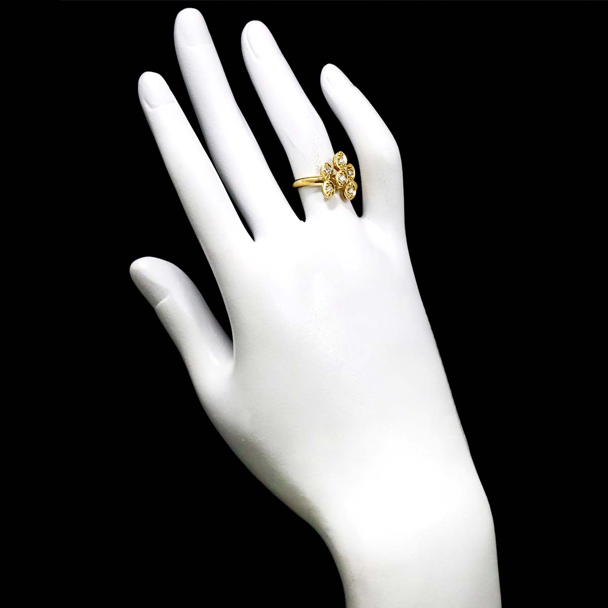 Diamond Ring 18K YG 750 size5.5-5.75(US)