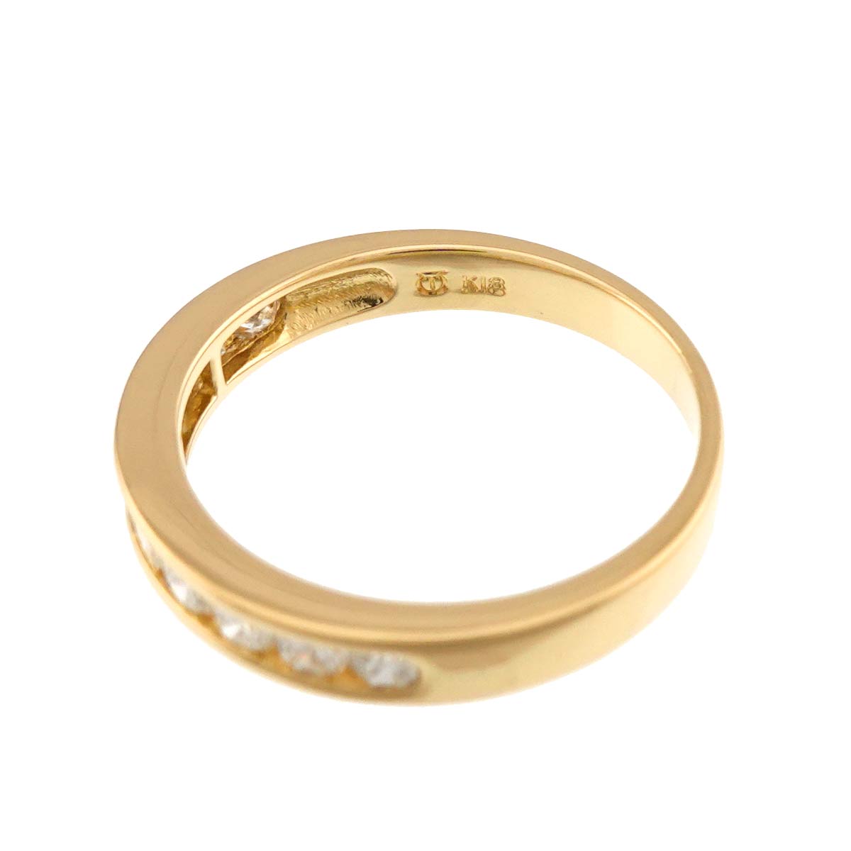 Diamond 0.46ct Ring 18K YG 750 Size6(US)