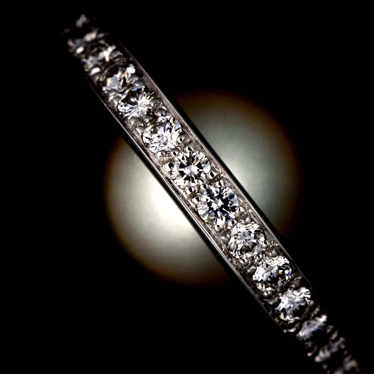 Queen Akoya Pearl 8.2mm Diamond Ring 18K WG 750 Size6(US)