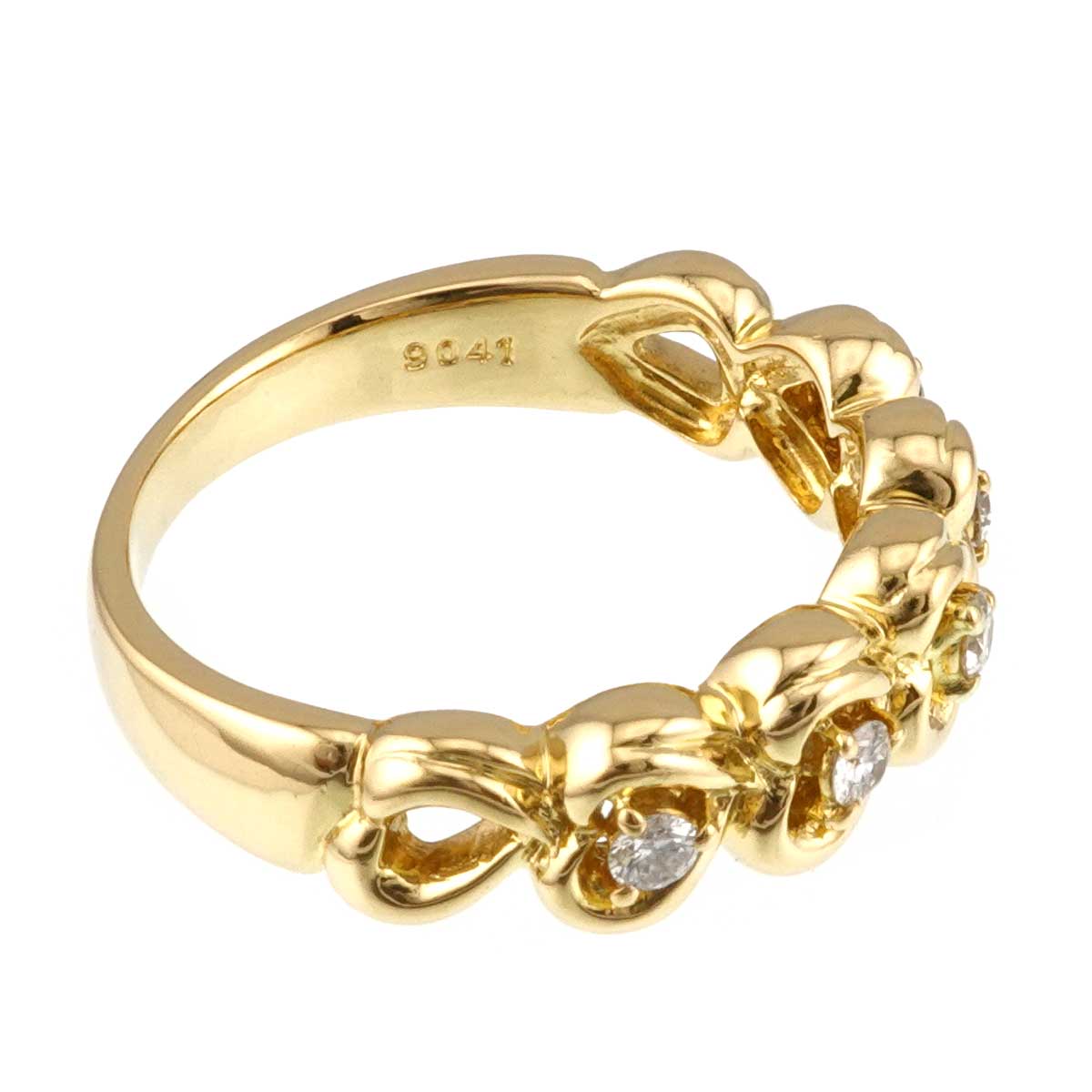 Diamond 0.15ct Ring 18K YG 750 Size6.25-6.5(US)
