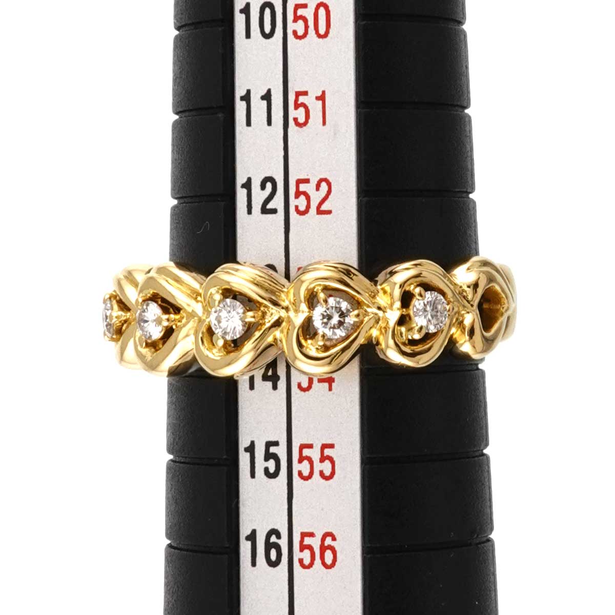 Diamond 0.15ct Ring 18K YG 750 Size6.25-6.5(US)