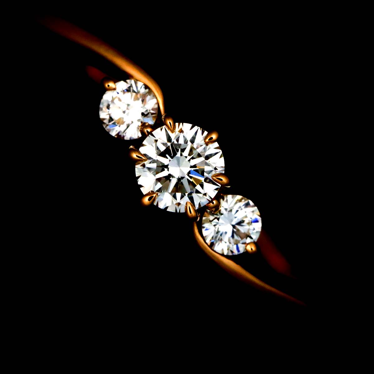 Diamond 0.15/0.08ct Ring 18K PG 750 Size6-6.25(US)