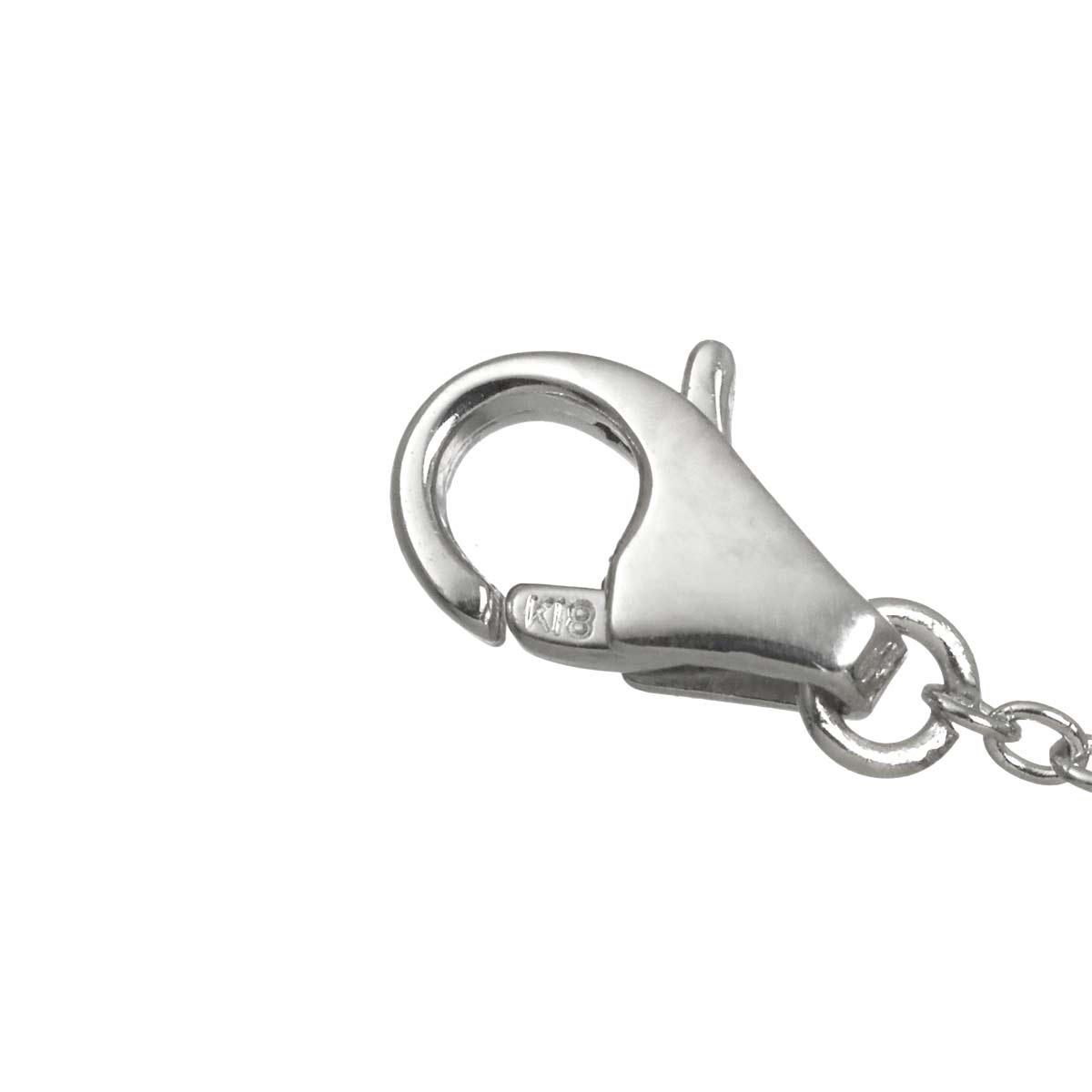 Diamond 0.14ct Initial Necklace 18K White Gold 750