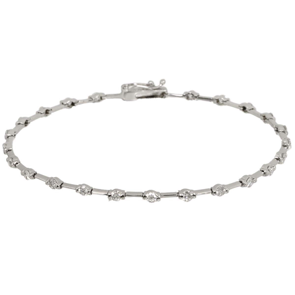 Diamond 1.25ct Bracelet 18K White Gold 750
