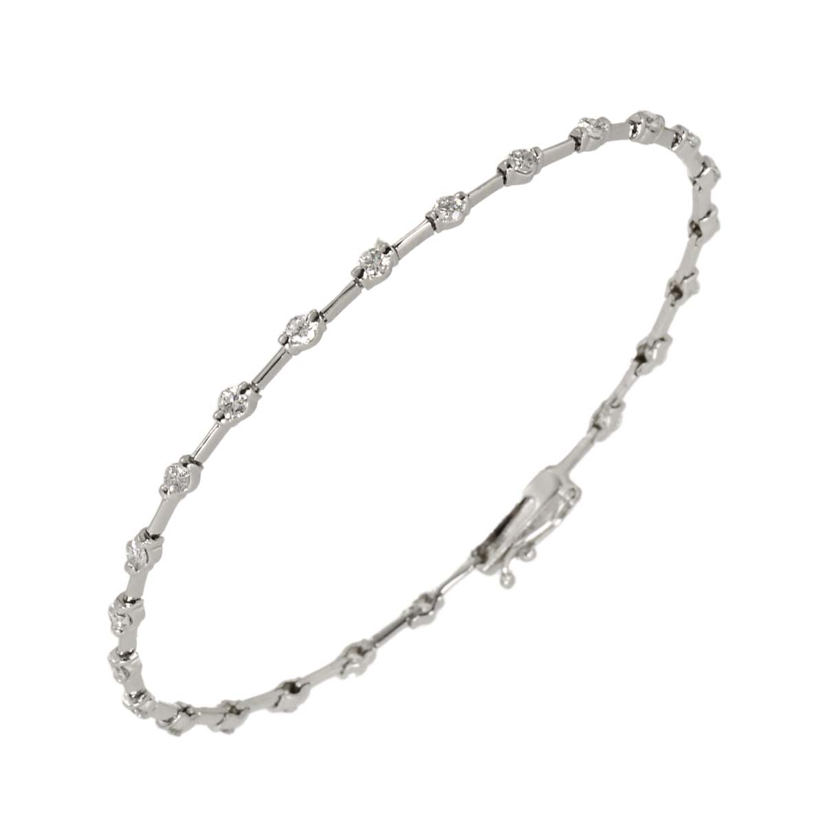 Diamond 1.25ct Bracelet 18K White Gold 750