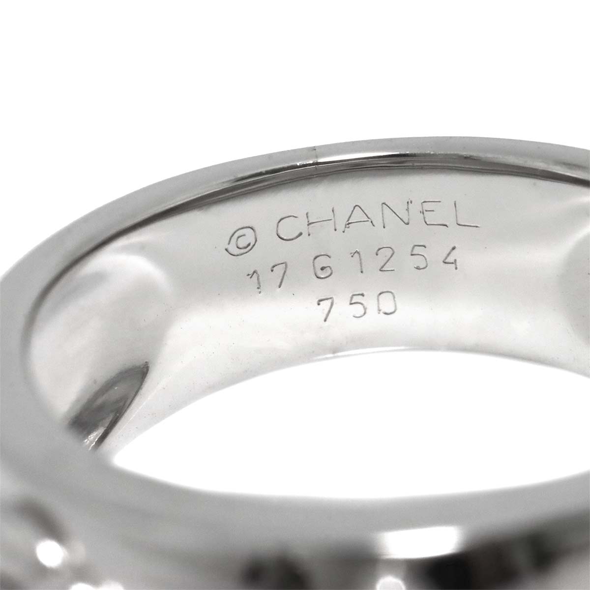 Three Symbols Diamond Ring 18K WG 750 size6.25-6.5(US)