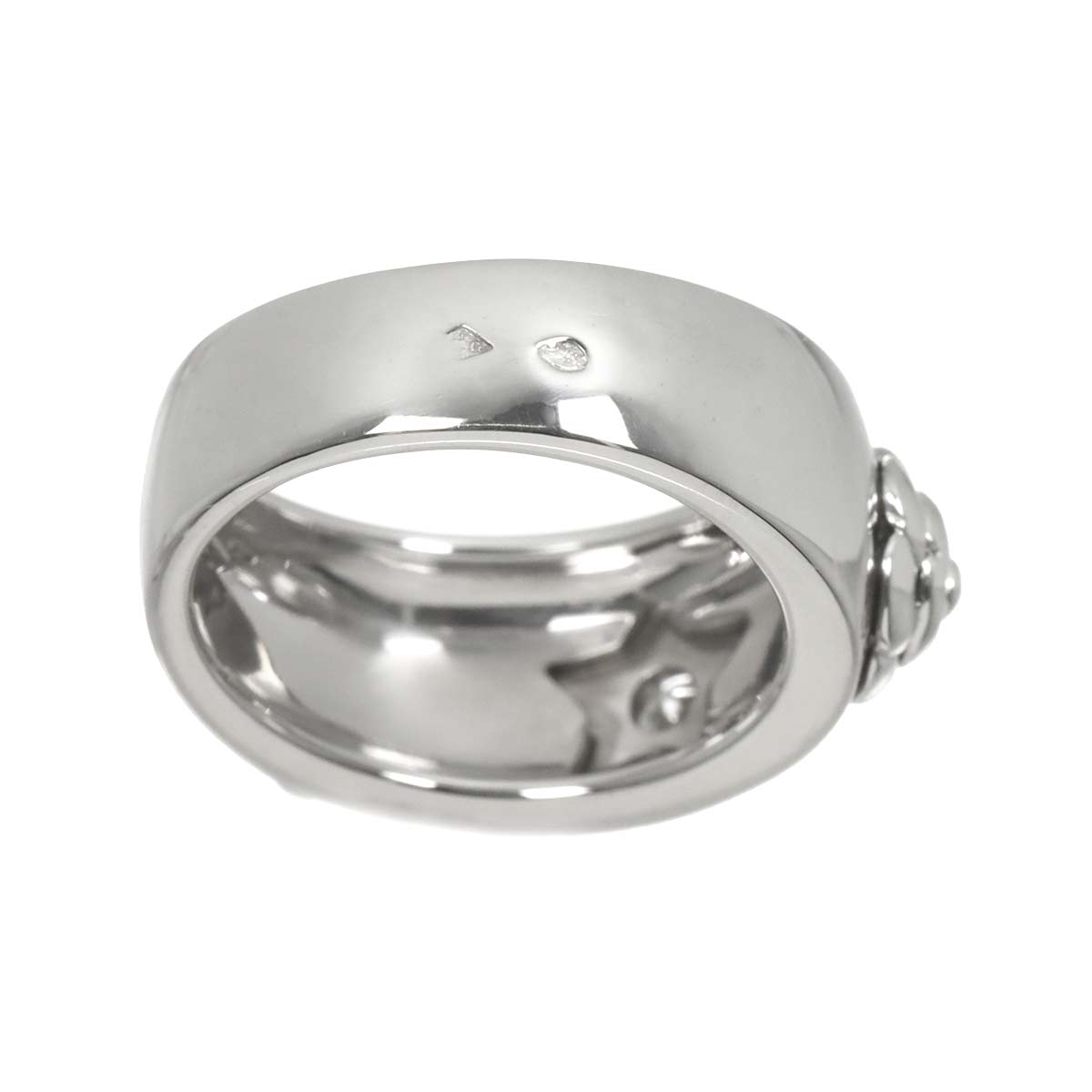 Three Symbols Diamond Ring 18K WG 750 size6.25-6.5(US)