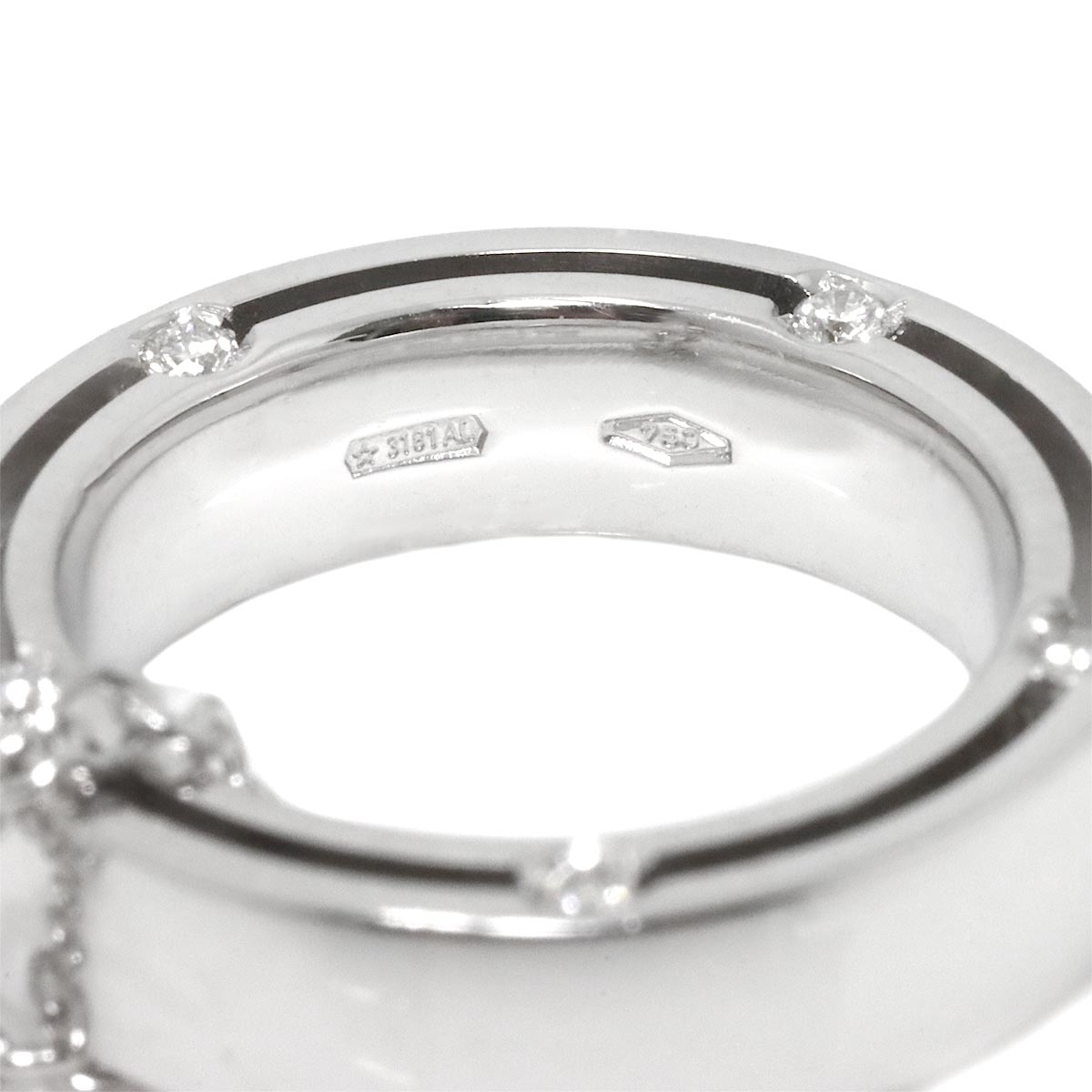 D-SIDE Diamond Long Necklace 18K White Gold 750
