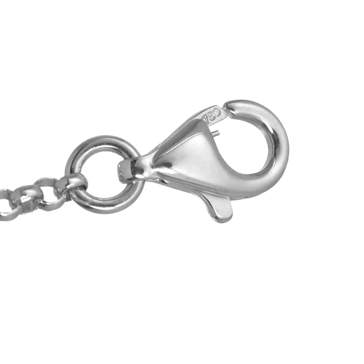 Diamond Charm Pendant Top 18K White Gold 750