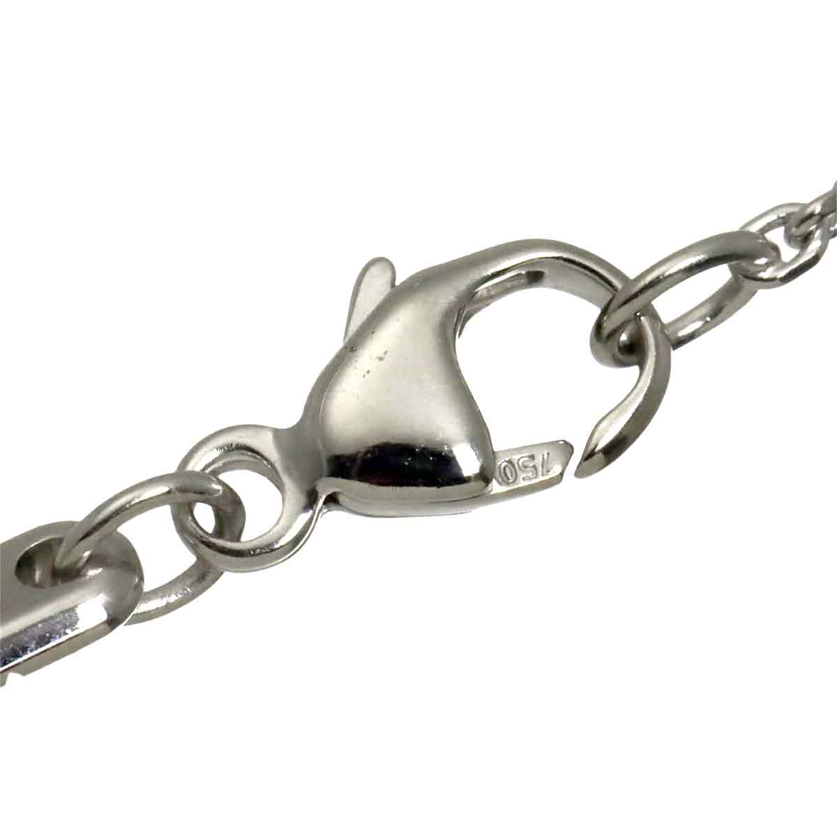 Happy Diamond Heart Necklace 18K White Gold 750