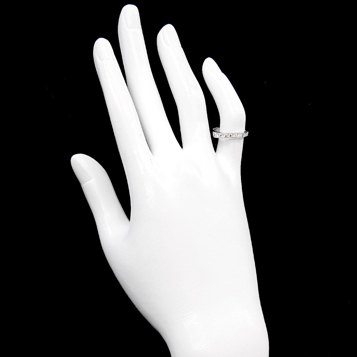 Diamond Ring 18K WG 750 size6 4.5(US)