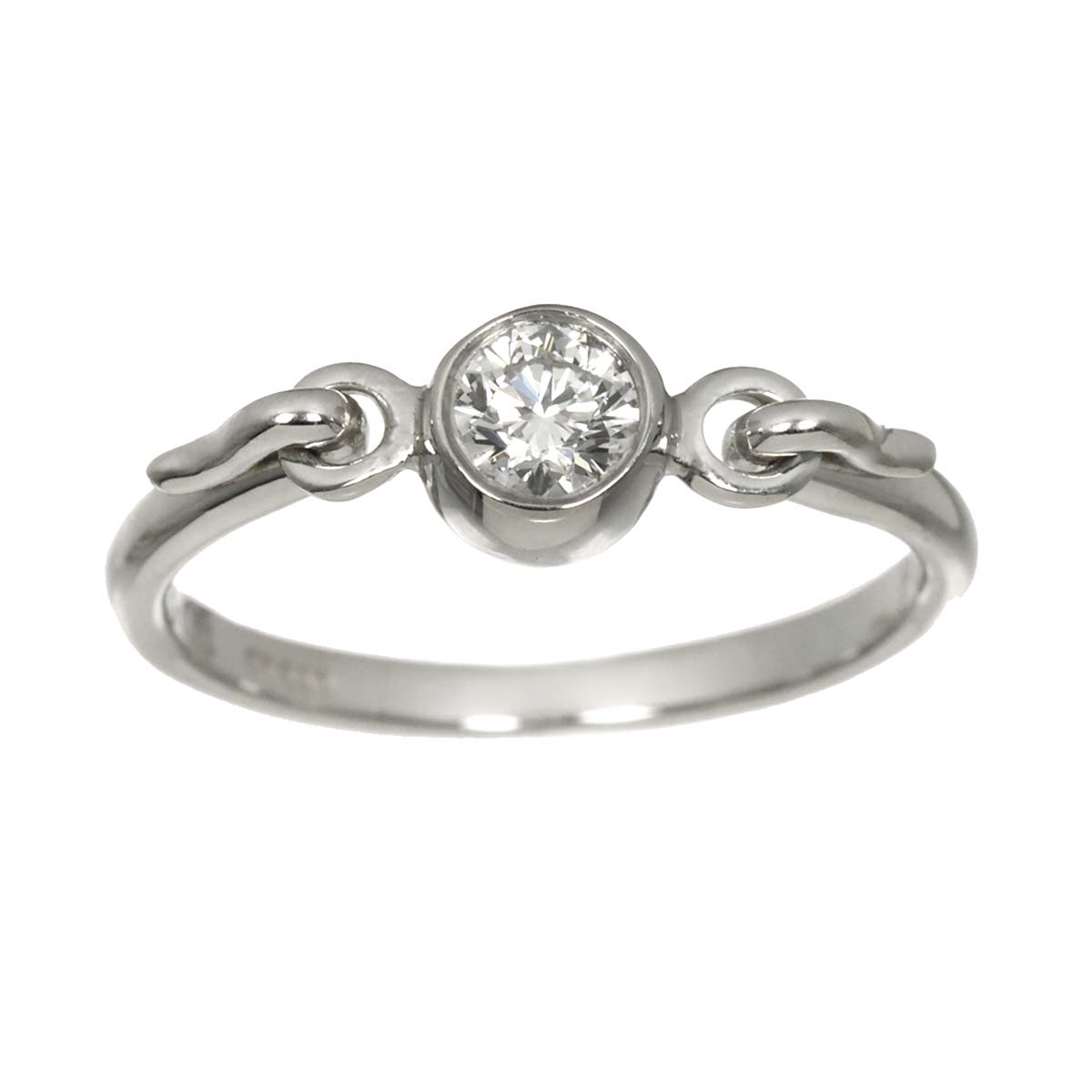 Swan Diamond Ring Pt Platinum Size6.75(US)