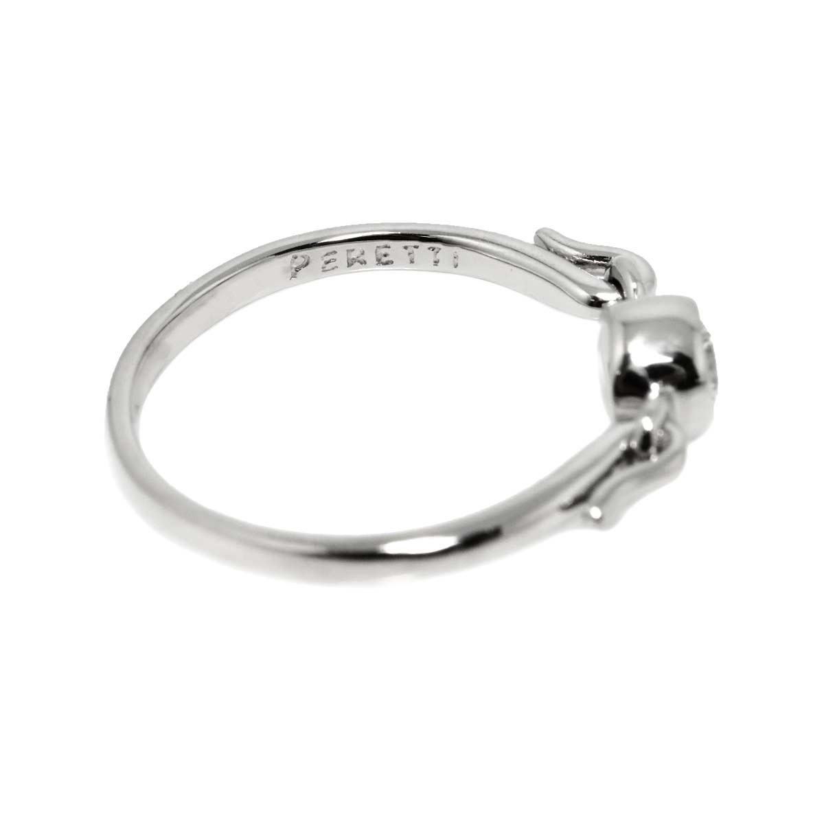 Swan Diamond Ring Pt Platinum Size6.75(US)