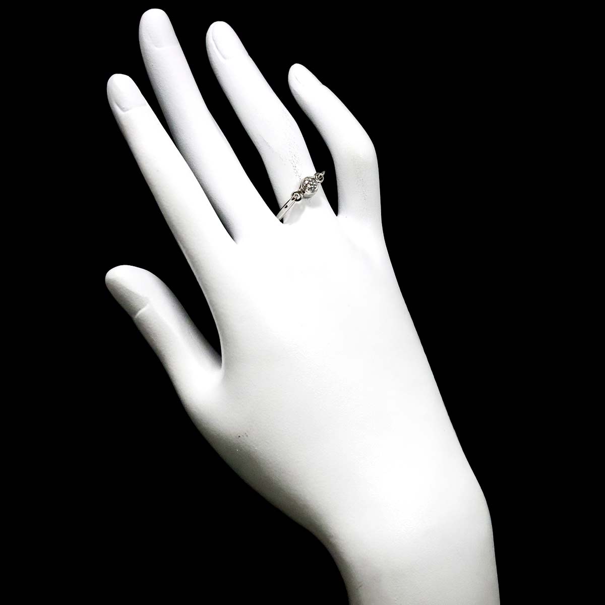 Swan Diamond Ring Pt Platinum Size6.75(US)